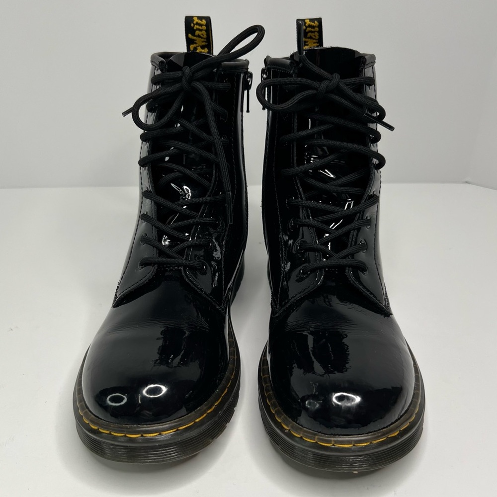 Dr. Martens Zavala Black Patent Boots Women Size 7 - Picture 3 of 16
